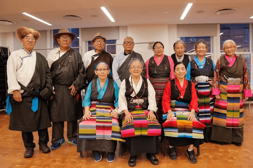 Tibetan elders performing at Carnegie Hall with Grammy-nominated singer Tenzin Choegyal (2017)